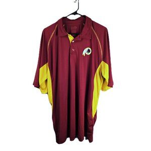 Vintage Redskins Jersey Mens 3XL Burgundy Gold Short Sleeve Polo NFL Washington